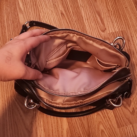 Coach Black Fabric Double Strap Purse Bag Handbag - Picture 3 of 4